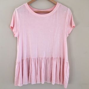 Mossimo Oversized Peplum Pink Blouse Size XS